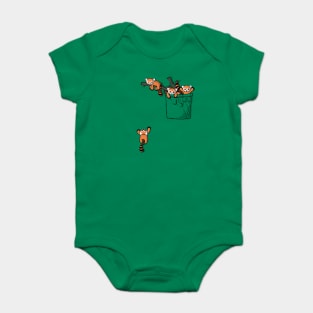 Pocket Red Panda Bears Baby Bodysuit